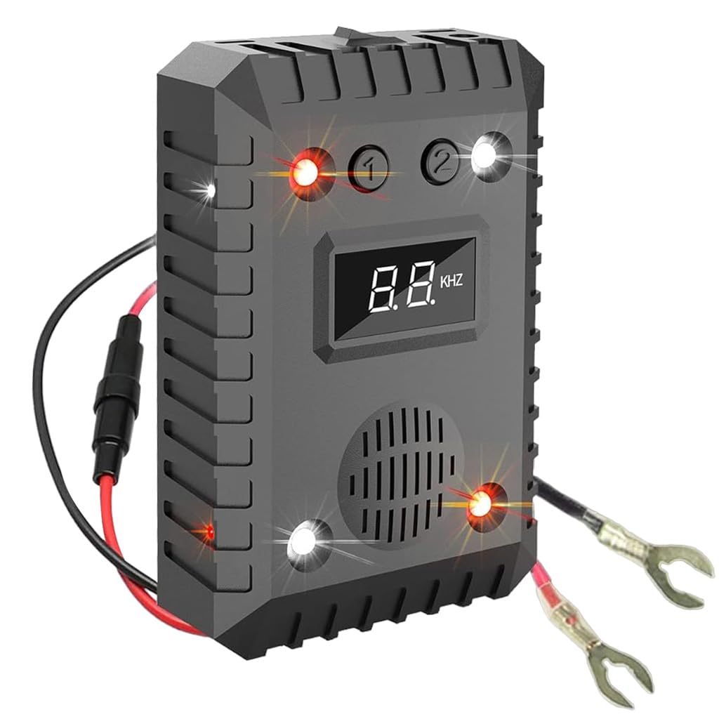 HASTHIP Ultrasonic Animal Repeller for Car Rodent Repeller for Car Battery Operated Mouse Repeller Under Hood Rodent Repeller with Strobe Light USB Dual Power Supply Home Vehicle Mouse Repeller HASTHIP Ultrasonic Animal Repeller for Car Rodent Repeller for Car Battery Operated Mouse Repeller Under Hood Rodent Repeller with Strobe Light USB Dual Power Supply Home Vehicle Mouse Repeller
